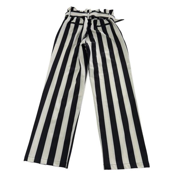 Superdown Pants Womens Small Black White Stripe Pippa Belted High Rise REVOLVE - Picture 4 of 9